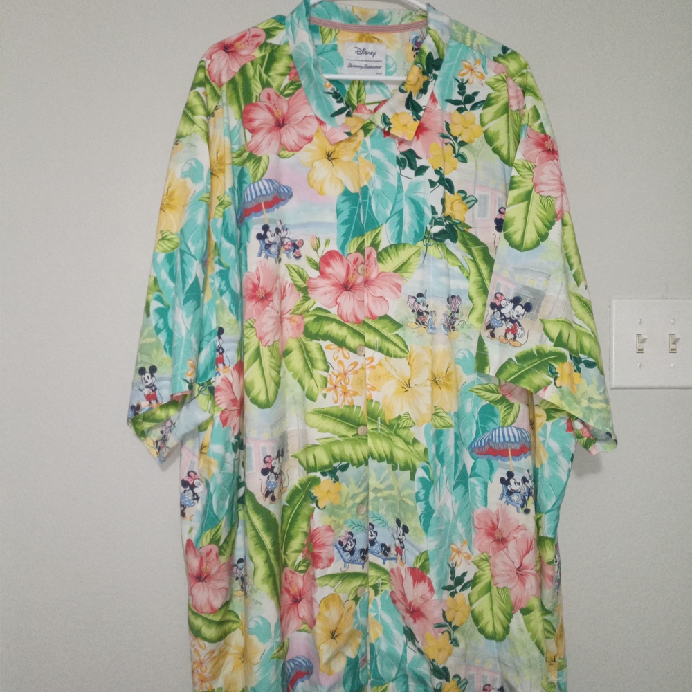 Disney Green and Yellow Tropical Casual Shirt